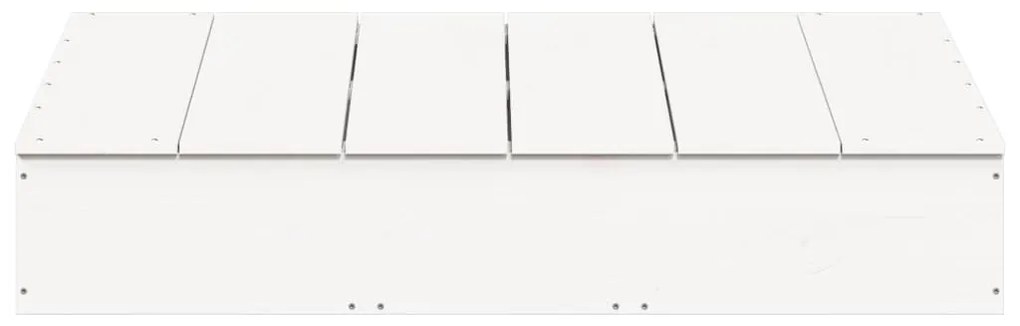 Caixa de areia com cobertura 111x111x19,5cm pinho maciço branco