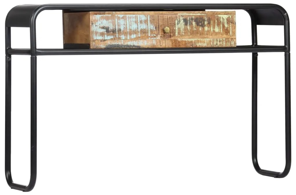 Mesa consola 118x30x75 cm madeira recuperada maciça