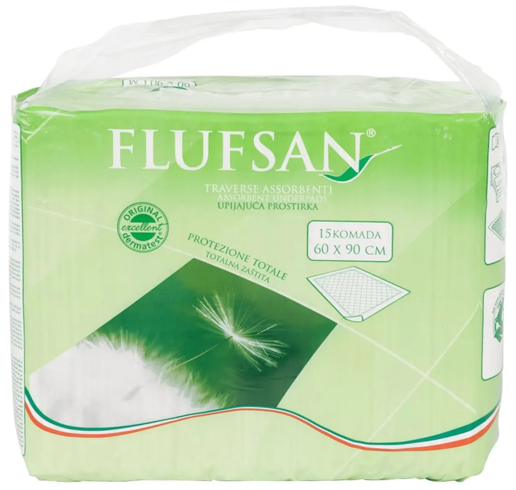 Flufsan Resguardo de cama para incontinência 90 pcs 60x90 cm