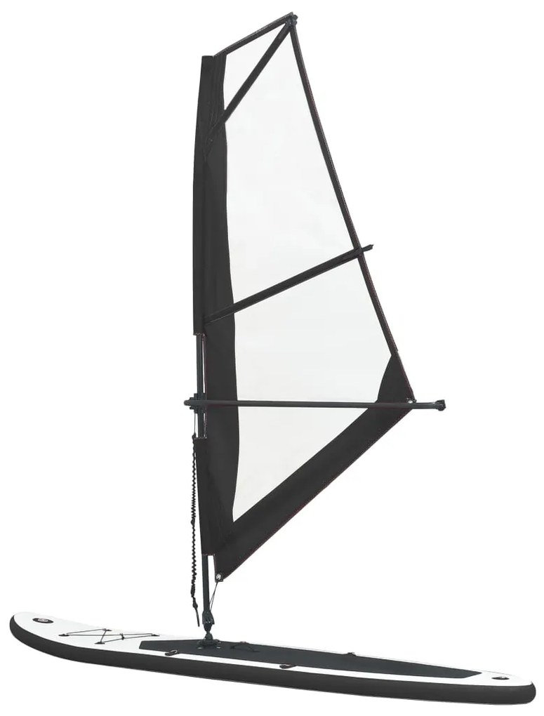 Prancha de Paddle SUP com Vela e Remo - 330cm - Preto e Branco