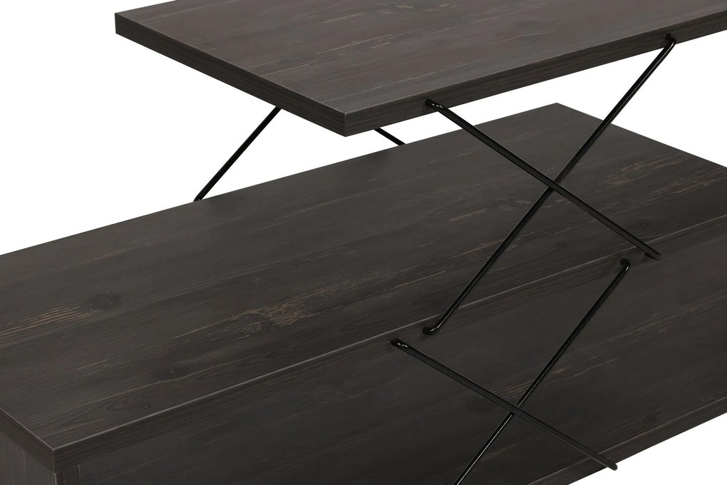 Móvel TV Zigzag – Castanho Escuro – 120 cm x 40 cm x 30 cm