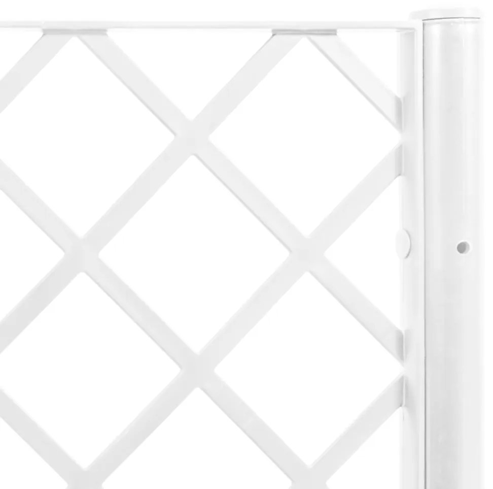 Vaso/floreira de jardim c/ treliça 160x40x142 cm PP branco