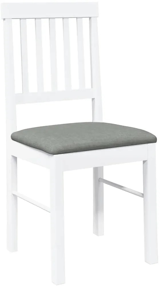 Cadeiras de jantar com almofadões 2 pcs madeira maciça branco