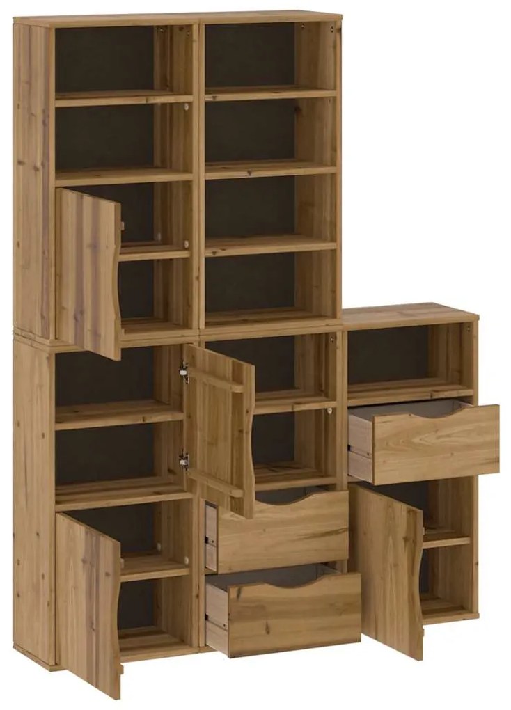 Móveis de apoio 5 pcs ODDA 40x24x79 cm pinho de madeira maciça