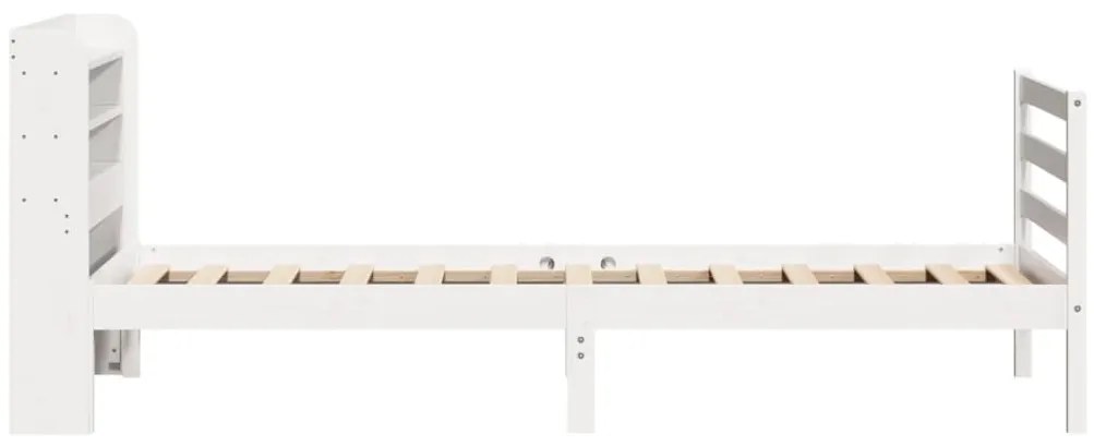 Estrutura de cama c/ cabeceira sem colchão 90x200 cm branco