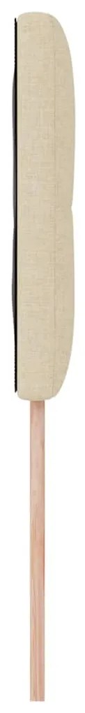 Cabeceira vidaXL Botão Almofadado Creme 90 cm Tecido