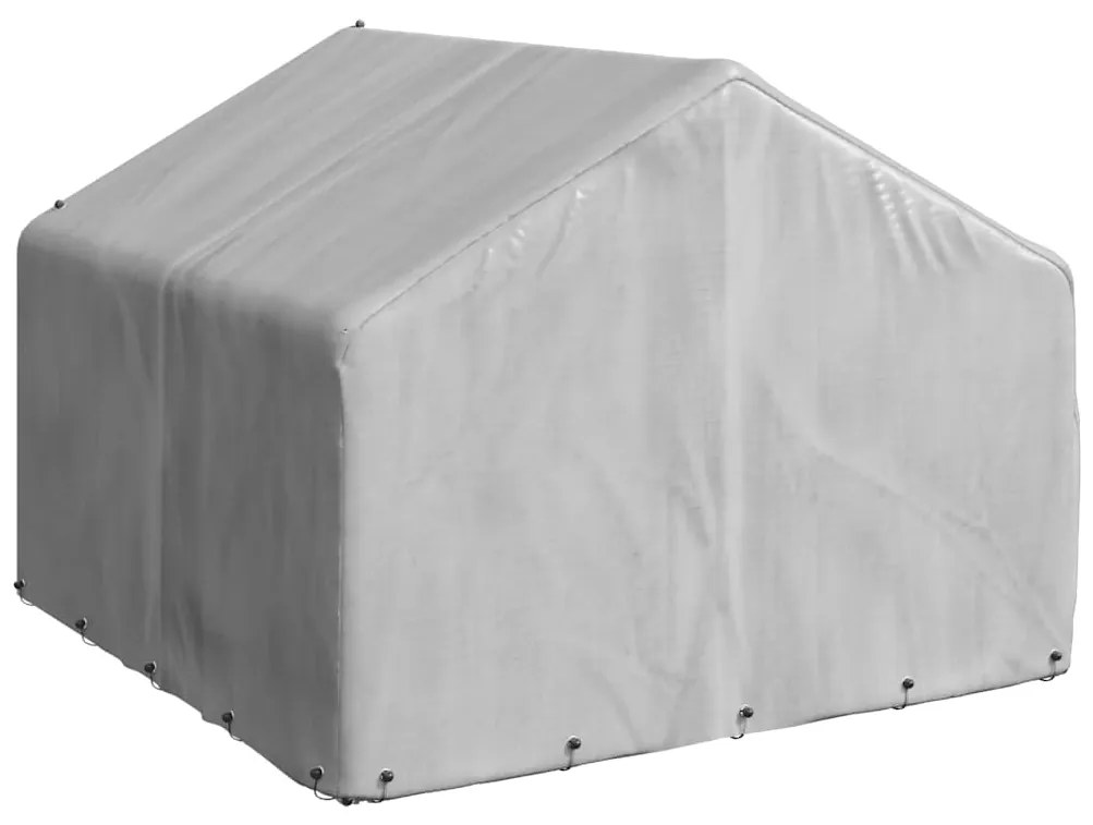Canil exterior para cães com cobertura 2x2x1,5m aço galvanizado