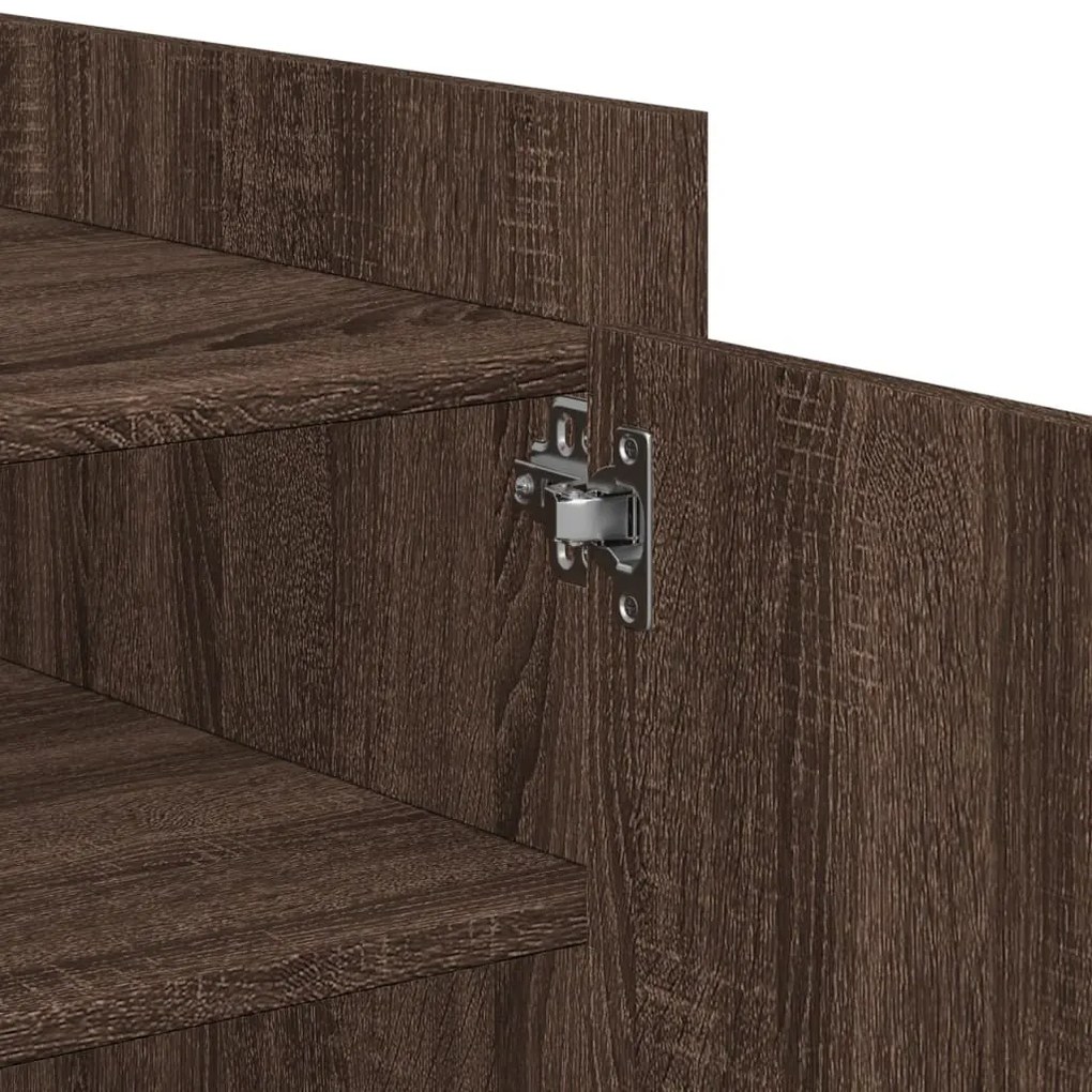 Mesa de centro 80x50x50 cm derivados madeira carvalho castanho