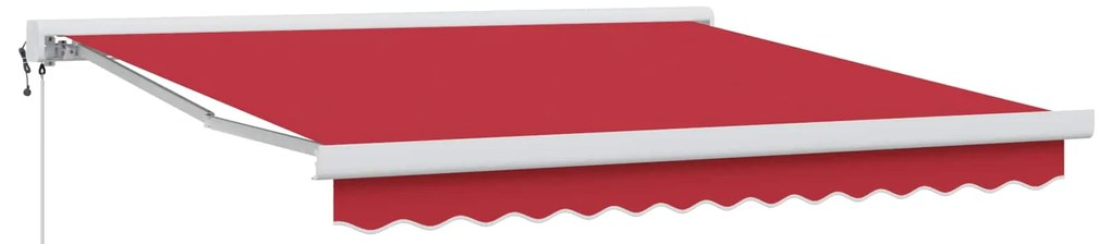 vidaXL Toldo Vermelho 300 x 250 cm Poliéster e Alumínio