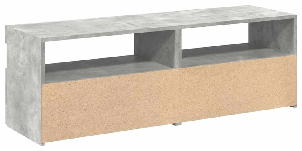 Móveis de TV com luzes LED 2 pcs 60x35x40 cm cinzento cimento