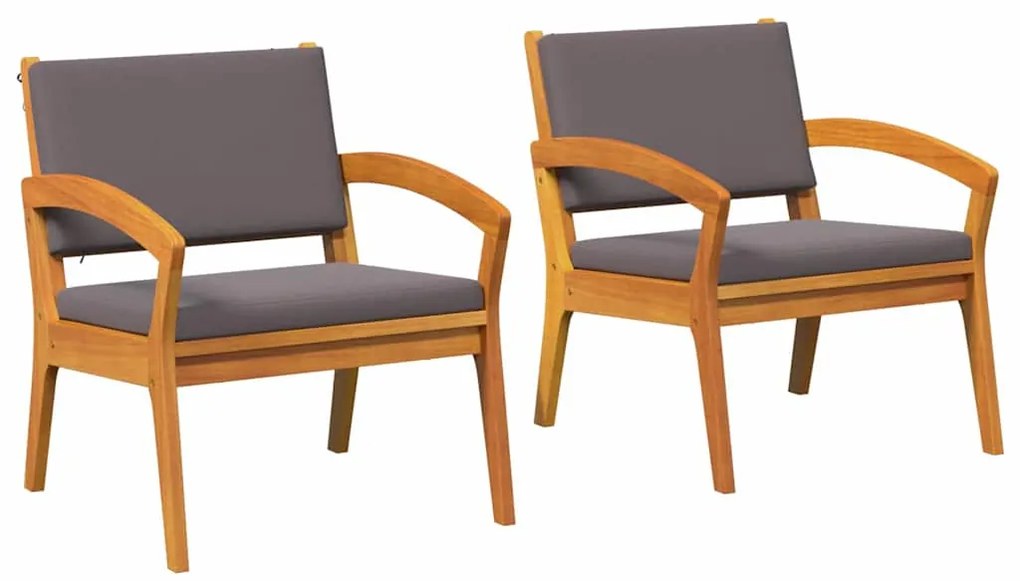 Cadeiras de Jardim vidaXL 2 pcs 59,5x70,5x72,5 cm Madeira Sólida de Ac