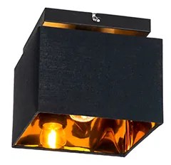 Candeeiro de teto moderno preto com dourado - VT Moderno
