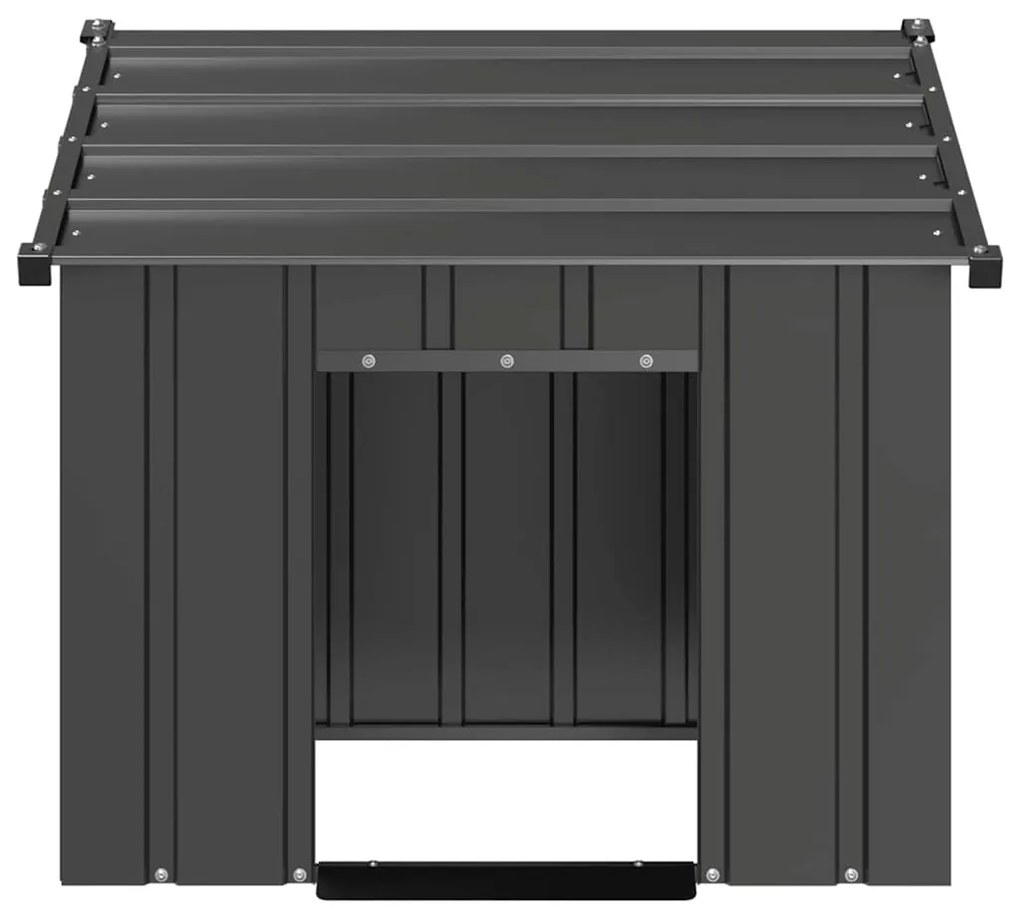 Casota para cães com telhado 85x107x81 cm aço galvanizado