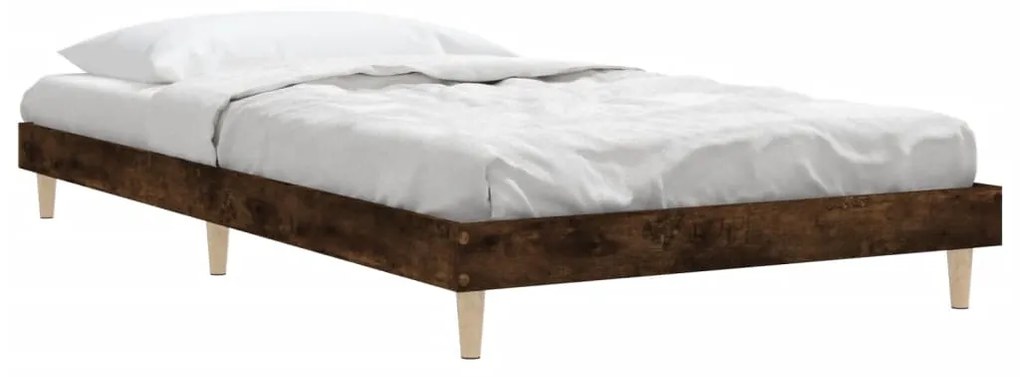 Estrutura cama s/ colchão derivados de madeira carvalho fumado
