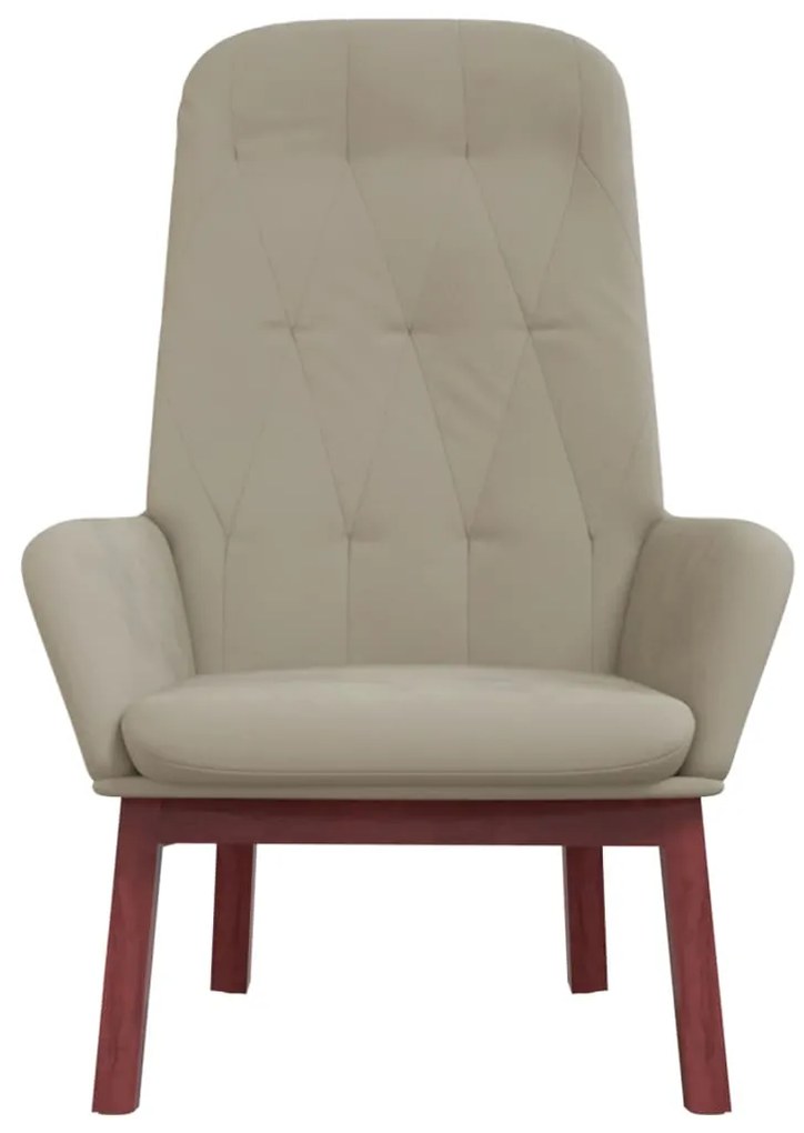 Cadeira de descanso veludo cinzento-claro