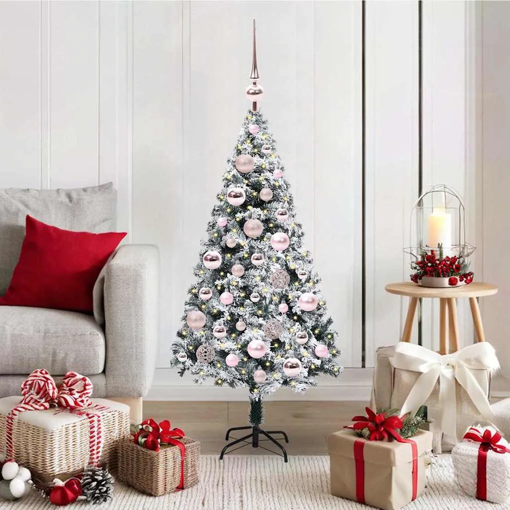 vidaXL Árvore de Natal Artificial Branco 120 cm PVC, Aço e Plástico
