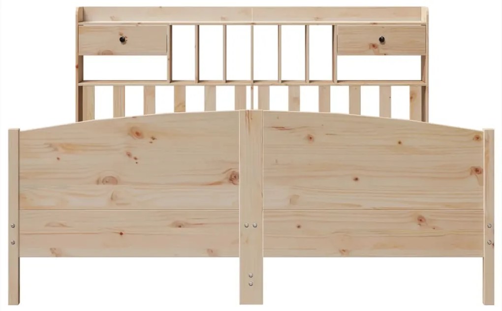 Cama com estante sem colchão 180x200 cm pinho maciço