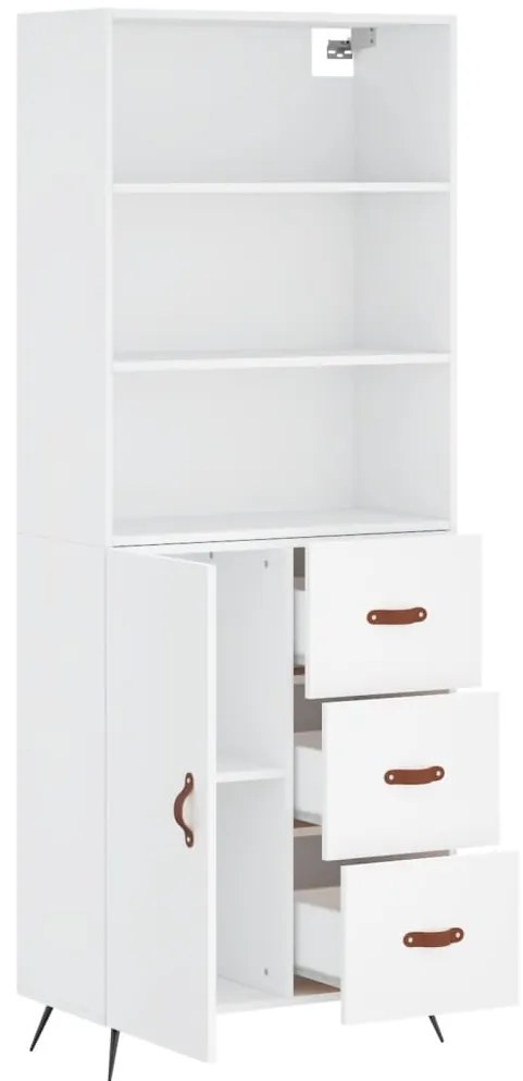 Armário alto 69,5x34x180 cm derivados de madeira branco