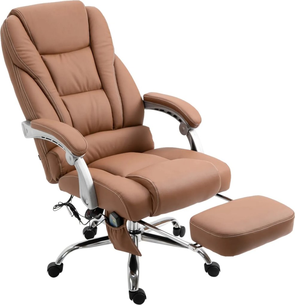 Cadeira de escritório Pacific com função de massagem castanho claro