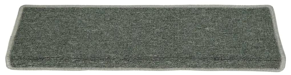 Tapete/carpete para degraus 15 pcs 65x21x4 cm verde