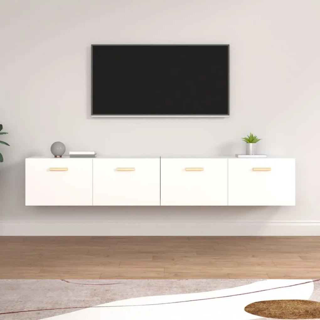 3115660 vidaXL Armários parede 2pcs 100x36,5x35 cm derivados de madeira branco