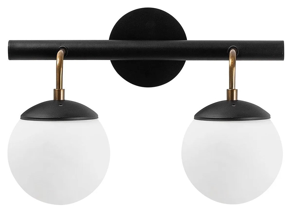 Aplique de Parede Gondol – Preto/Branco – 41 x 20 cm