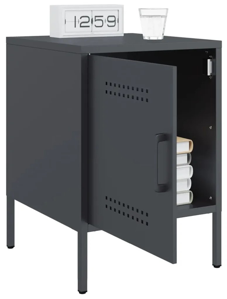 Mesa de cabeceira 36x39x50,5 cm aço antracite