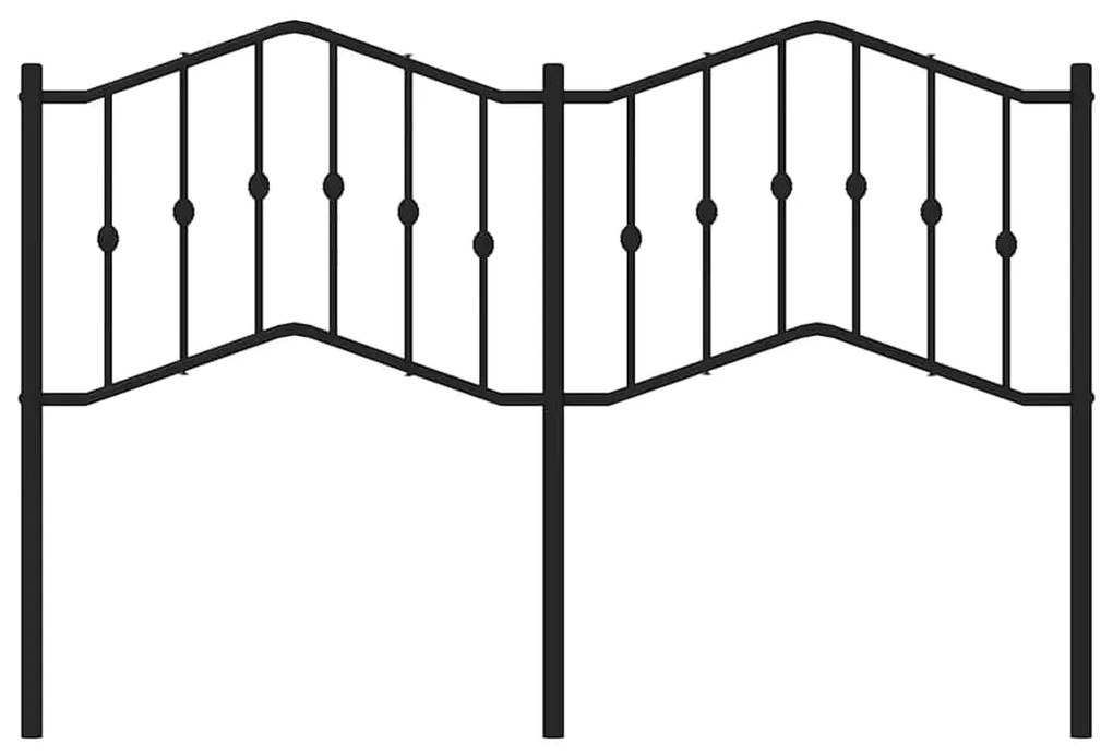 Cabeceira de cama 135 cm metal preto