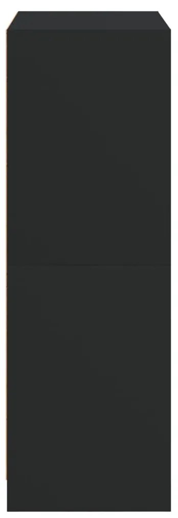 Armário alto c/ portas 68x37x109 cm derivados de madeira preto