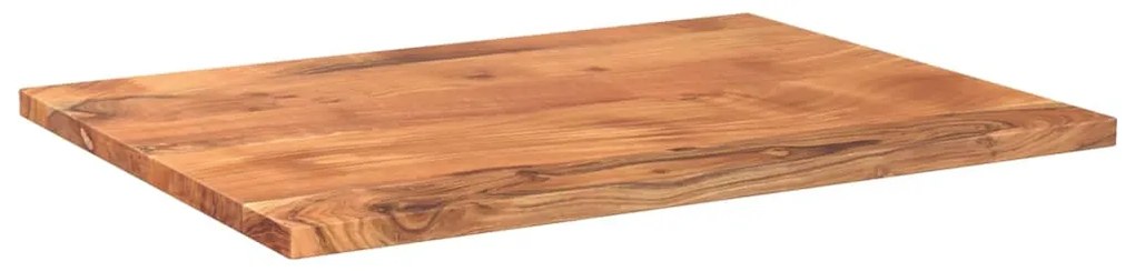Tampo de mesa retangular 80x50x2,5 cm madeira de acácia maciça