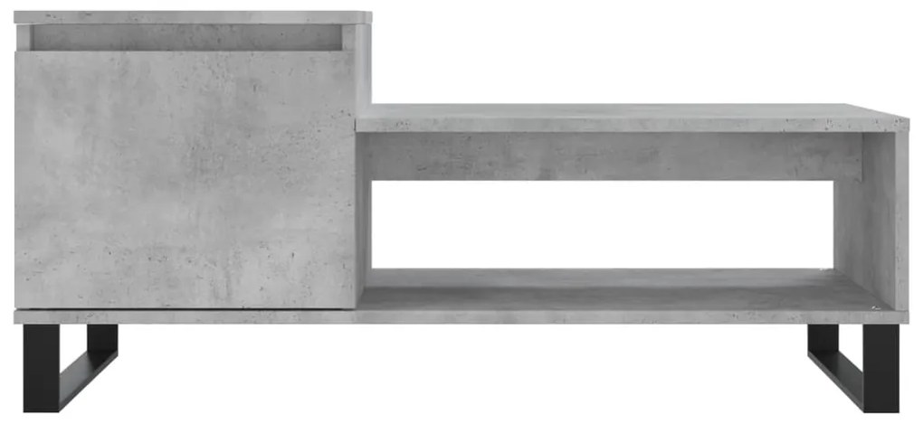 Mesa de centro 100x50x45 cm derivados madeira cinzento cimento