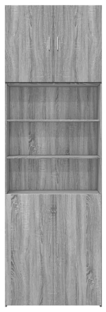 Armário alto 80x42,5x249 cm derivados de madeira cinza sonoma