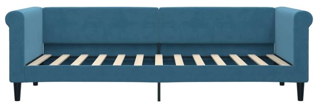 Sofá-cama com colchão 80x200 cm veludo azul