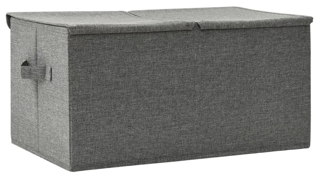 Caixa de arrumação 50x30x25 cm tecido antracite