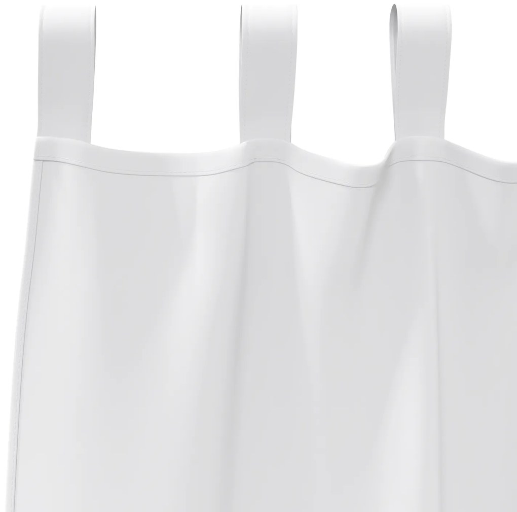 Cortinas opacas 2 pcs Branco Puro 245 x 140 cm Poliéster