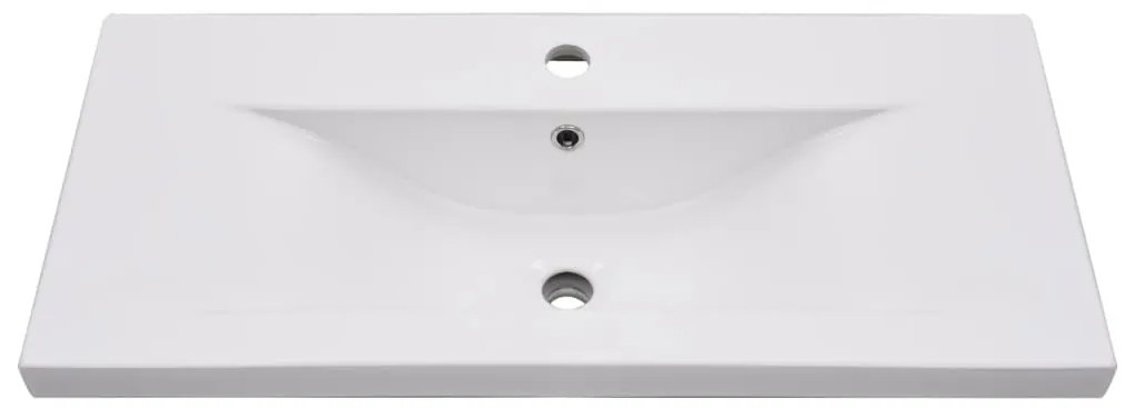 Lavatório embutido 81x39,5x18,5 cm cerâmica branco