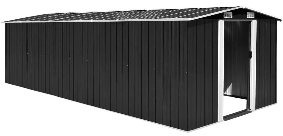 Abrigo de jardim 257x580x181 cm metal antracite