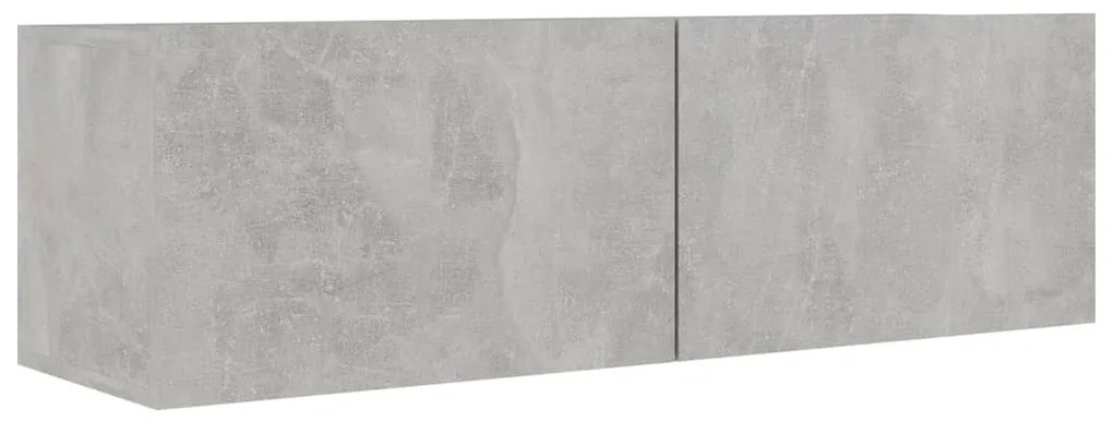 4 pcs conjunto de móveis de TV derivados madeira cinza cimento