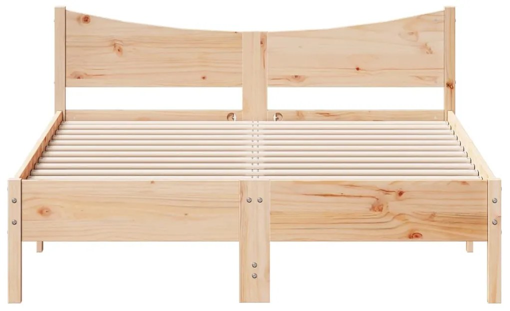 Cama sem colchão 140x190 cm madeira de pinho maciça