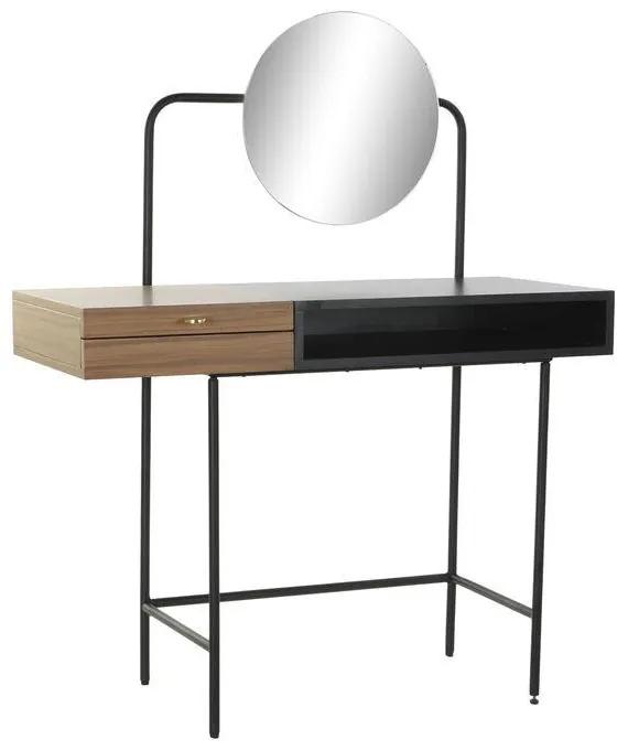 Toucador DKD Home Decor Castanho Preto Metal Madeira de mangueira Espelho (102.5 x 53 x 132 cm)