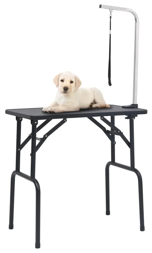 vidaXL Mesa de grooming ajustável para cães com 1 laço