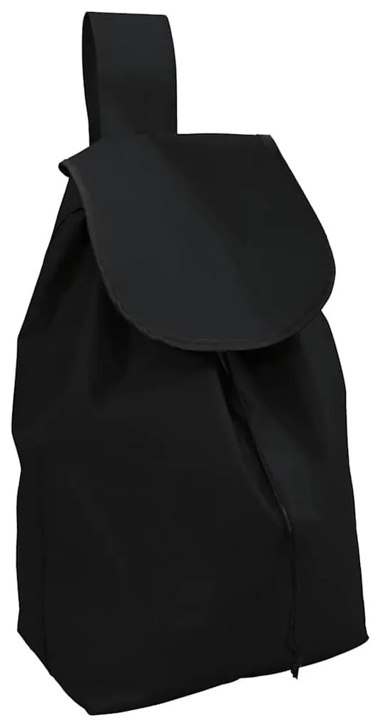 Carrinho de Compras vidaXL com Rodas Preto 35 L