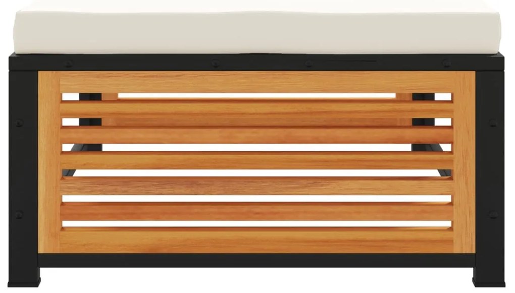 Banco de jardim com almofadão 68x68x30 cm acácia maciça
