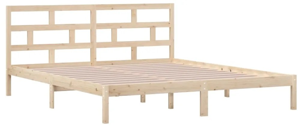 Estrutura de cama casal 135x190 cm madeira maciça