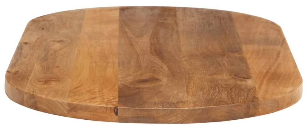 Tampo de mesa oval 80x40x3,8 cm madeira de mangueira maciça