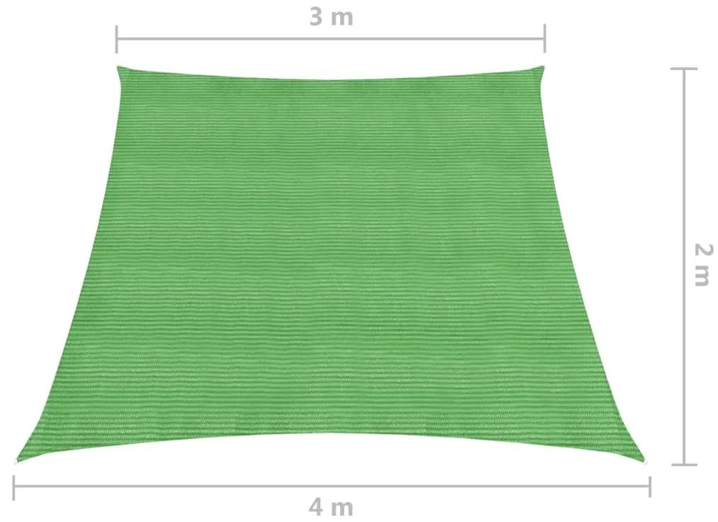 Para-sol estilo vela 160 g/m² 3/4x2 m PEAD verde-claro