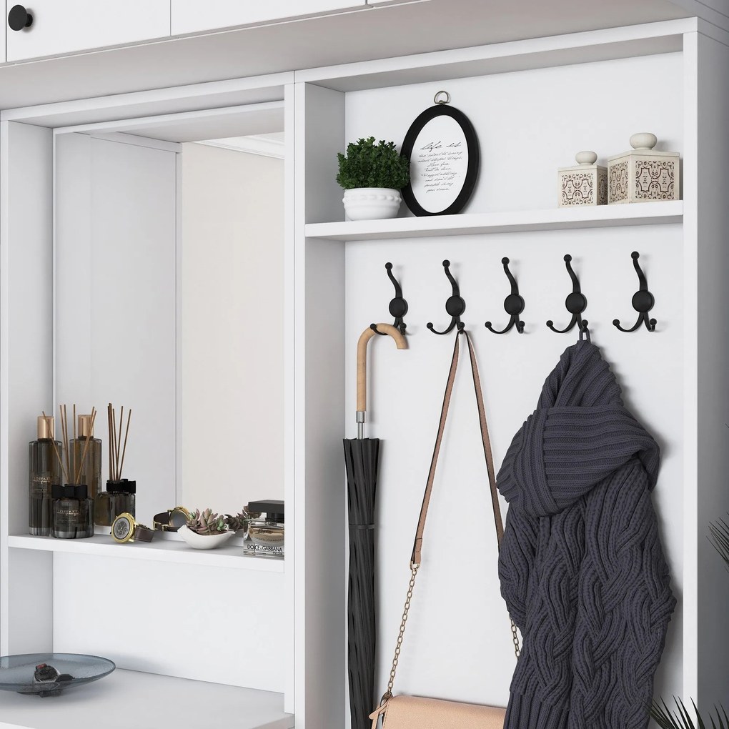 Hall Stand EA108 – Branco – 179,6 x 226,4 x 35,5 cm