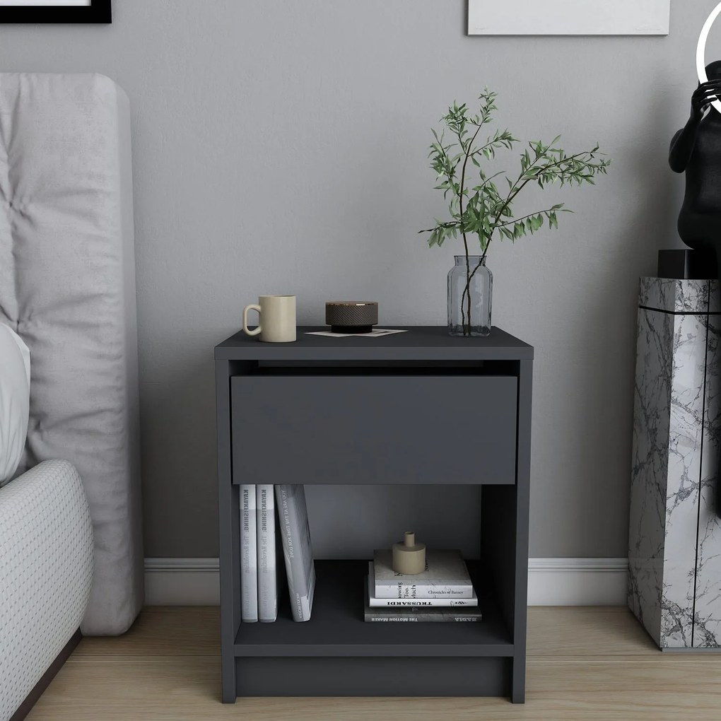 Mesa de Cabeceira Sheridan - Antracite - 44,6x35,9x52,8 cm