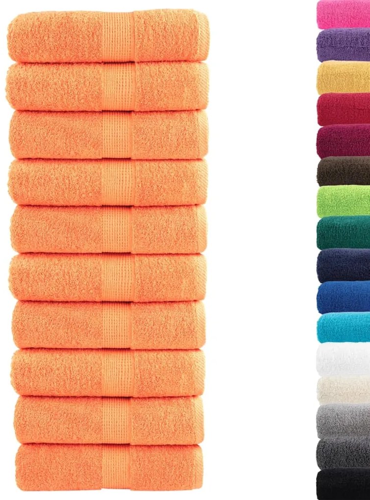 Toalhas de bidé premium SOLUND 10 pcs 30x50 cm 600 gsm laranja