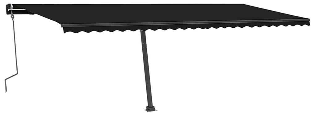 Toldo retrátil manual independente 600x350 cm antracite